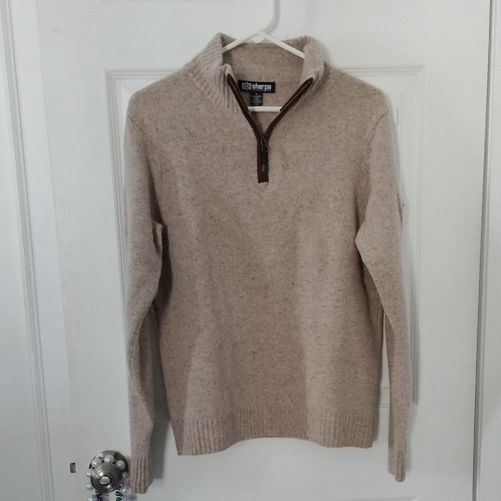 Vintage 90's Sherpa Men's Beige Sweater